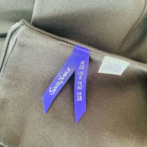 Seraphine Black Gold Zip Detail Dress size 6. - Picture 10 of 10